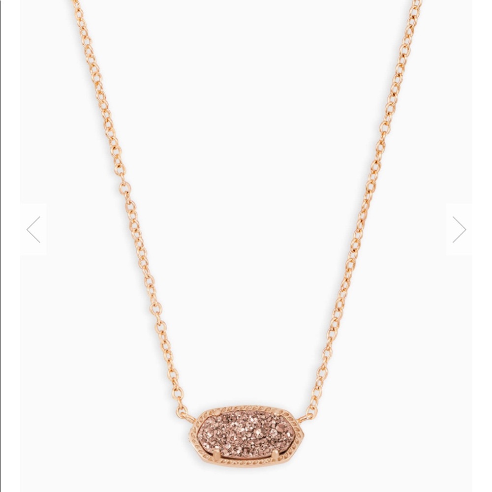 Kendra Scott - Elisa Necklace Rose Gold Drusy